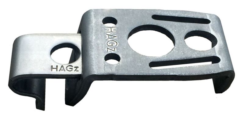 HAGz Bracket and HAGz Spring Clip Inserted (Sold Separately)