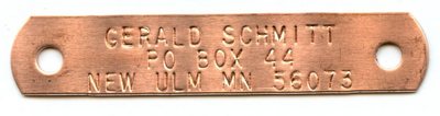 Custom Stamped Copper Trap Tags (50 Pack)