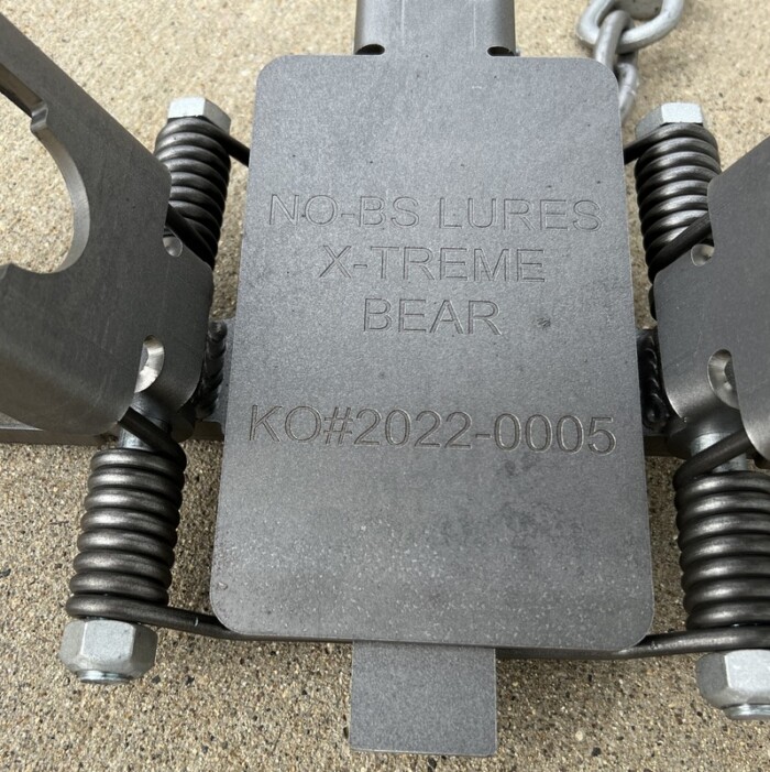 K O Xtreme Bear Trap - UnCoated Plain Steel